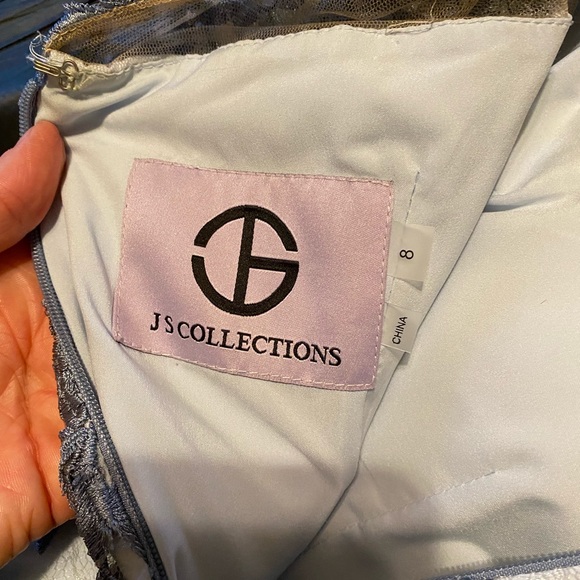 Brand: JS Collection
JS Collection Women's Floral Applique Gown, Mineral Blue. - Picture 5 of 5